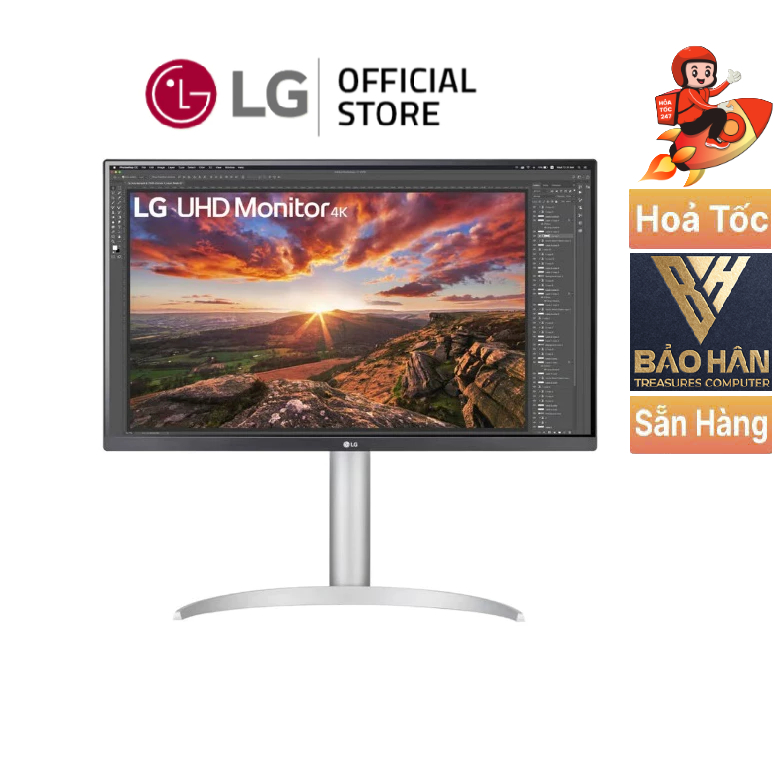 Màn hình máy tính LG 27UP850K-W.ATV (27 inch/ 3840 x 2160/ 400 cd/m2/ 5ms/ 60Hz) - Hàng Chính Hãng