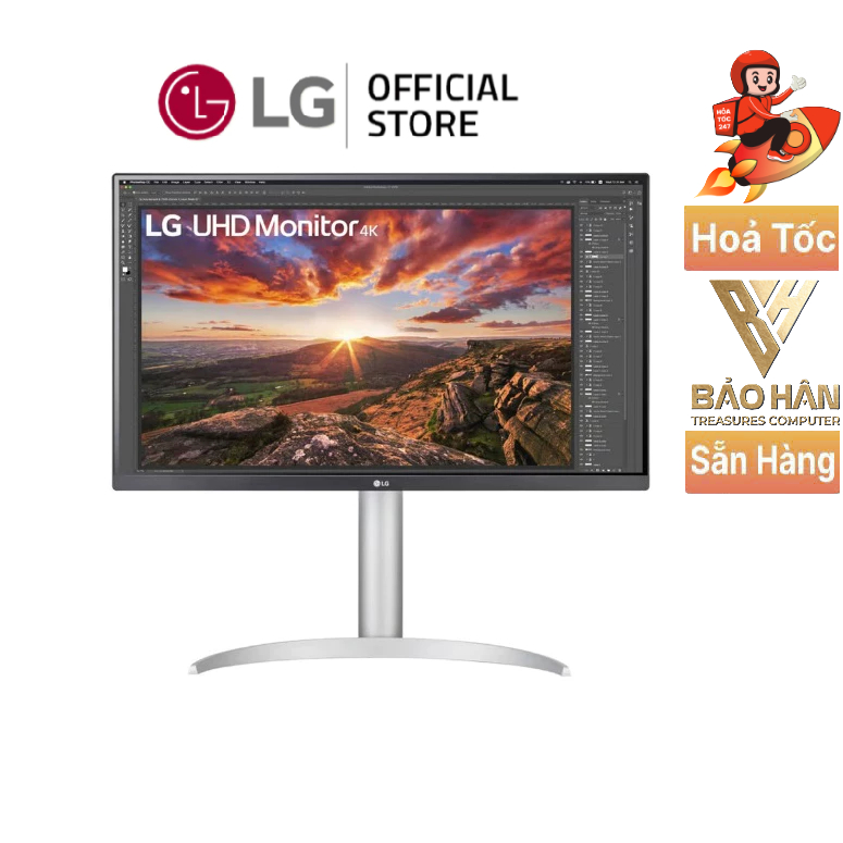 Màn hình máy tính LG 27UP850K-W.ATV (27 inch/ 3840 x 2160/ 400 cd/m2/ 5ms/ 60Hz) - Hàng Chính Hãng