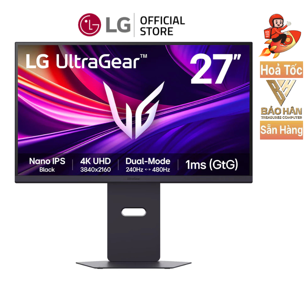Màn hình Gaming LG UltraGear™ 27 inch 240Hz UHD 4K Nano IPS -  Hàng Chính Hãng