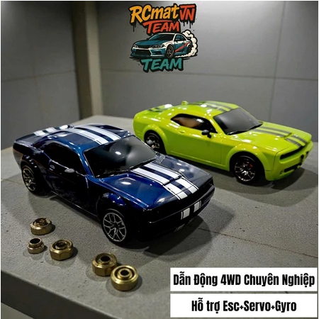 Xe Điều Khiển RC Mini Drift FQD10 - FQD 10 Có Gyro Servo Mustang 1:20 Version Drift chuyên nghiệp