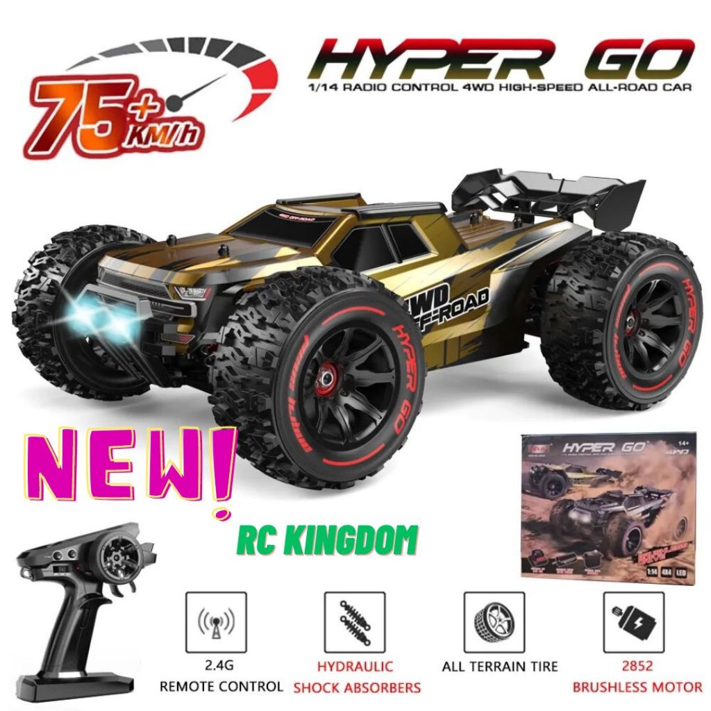 MJX Hyper GO 14210 V2 bản nâng cấp sườn nhôm 1/14, 2 body, 2 bộ bánh, Pin 3S tốc độ 75 km/h