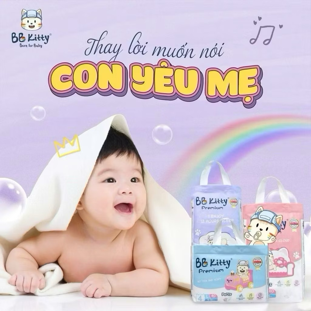 bỉm bb kitty đủ sire cao cấp mèm mỏng