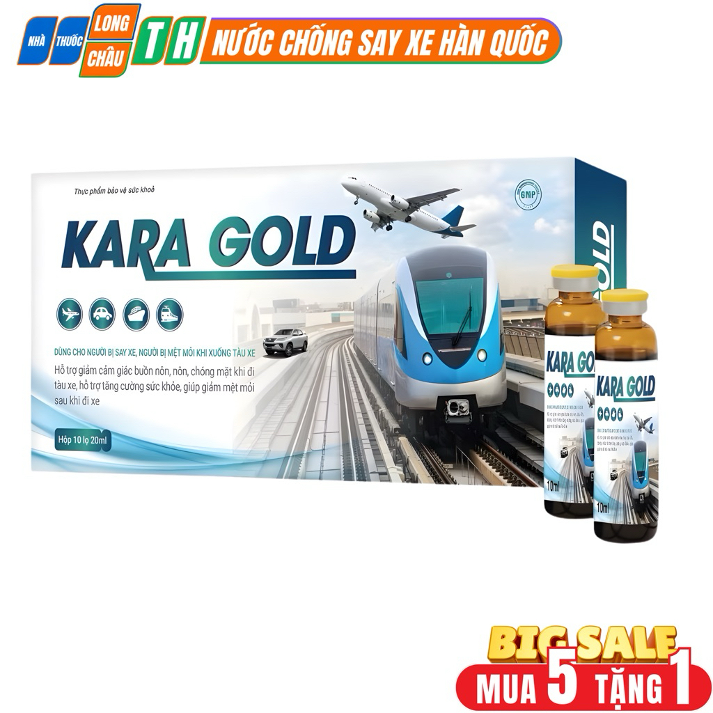 Nước Chống Say Tàu Xe Hàn Quốc KARA GOLD – Giảm Buồn Nôn Chóng Mặt, Chống Say Xe Máy Bay – Chai 20ml