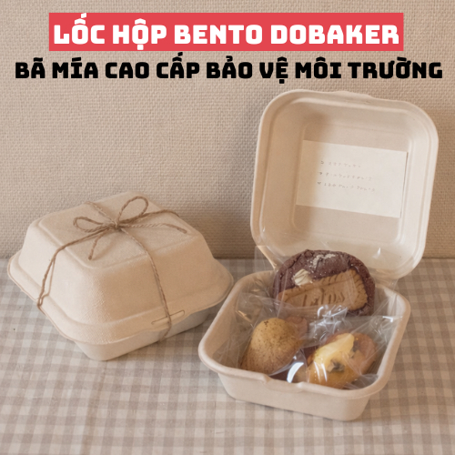Hộp Bã Mía (Màu Be) Bento cake form chuẩn đựng bánh kem, bánh bento, bánh gato,...