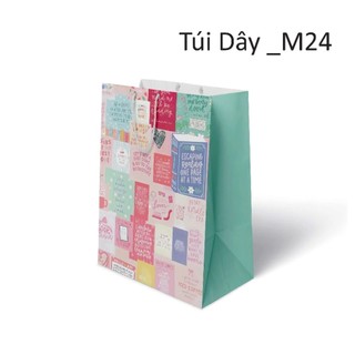 Combo 5 cái túi giấy đứng quai dây qui cách 19x27 hông 9cm- Giá sỉ được chọn mẫu