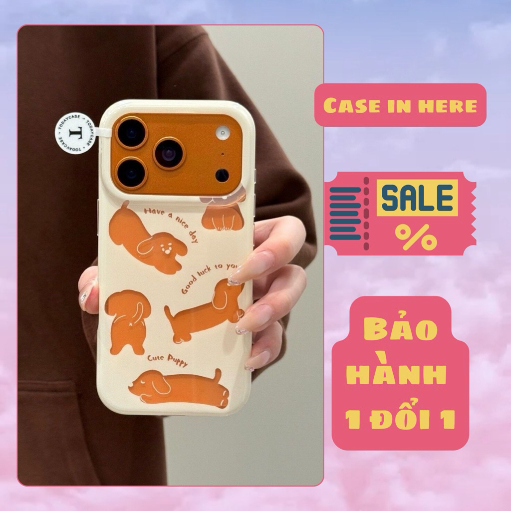 Ốp điện thoại iphone cún have a nice day a086