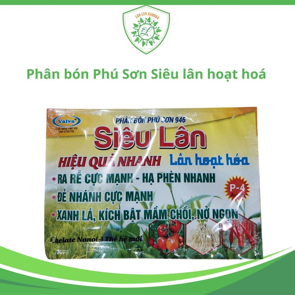 Phân bón Phú Sơn Siêu Lân hoạt hóa 25g | Lân hạt P4 Auxin kích rễ mạnh, bật mầm nhanh