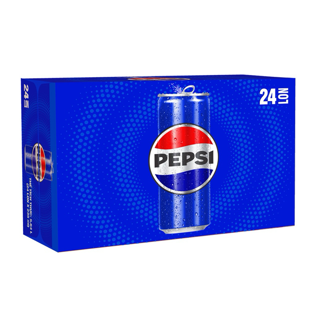 Thùng 24 lon nước ngọt Pepsi Cola 320ml