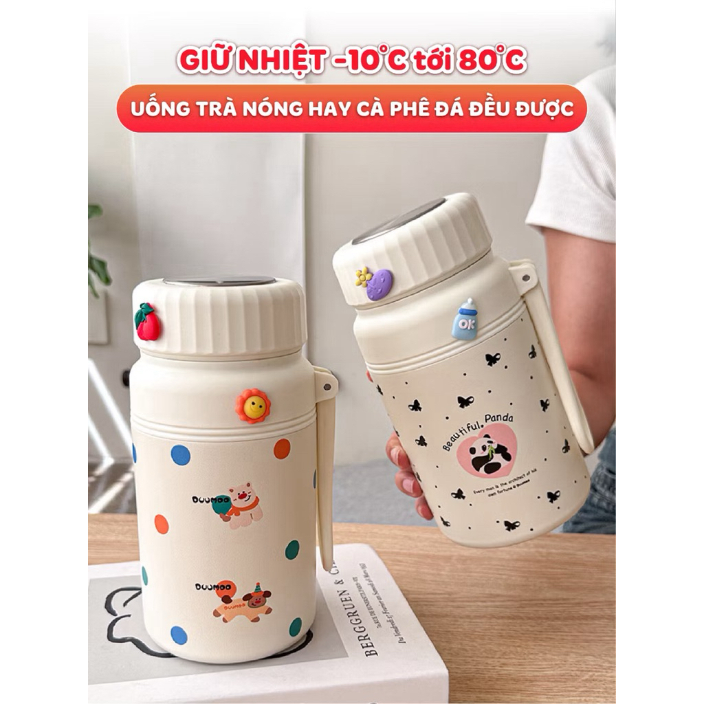 Bình Nước Giữ Nhiệt PinkCup Họa Tiết Dễ Thương 1000ML Cho Bé Trai, Bé Gái Giữ Nhiệt Nóng Lạnh 12H Không Gỉ Inox 316 PC50 | BigBuy360 - bigbuy360.vn