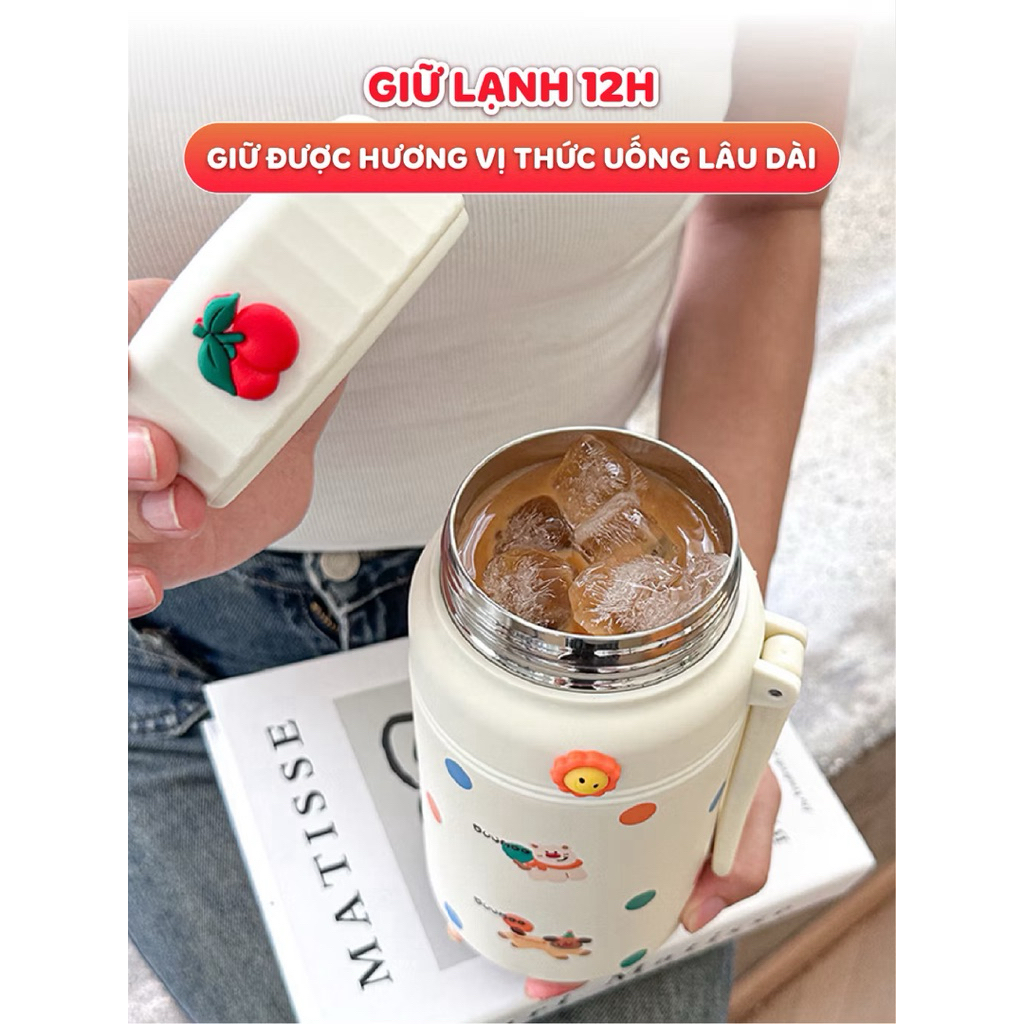 Bình Nước Giữ Nhiệt PinkCup Họa Tiết Dễ Thương 1000ML Cho Bé Trai, Bé Gái Giữ Nhiệt Nóng Lạnh 12H Không Gỉ Inox 316 PC50 | BigBuy360 - bigbuy360.vn
