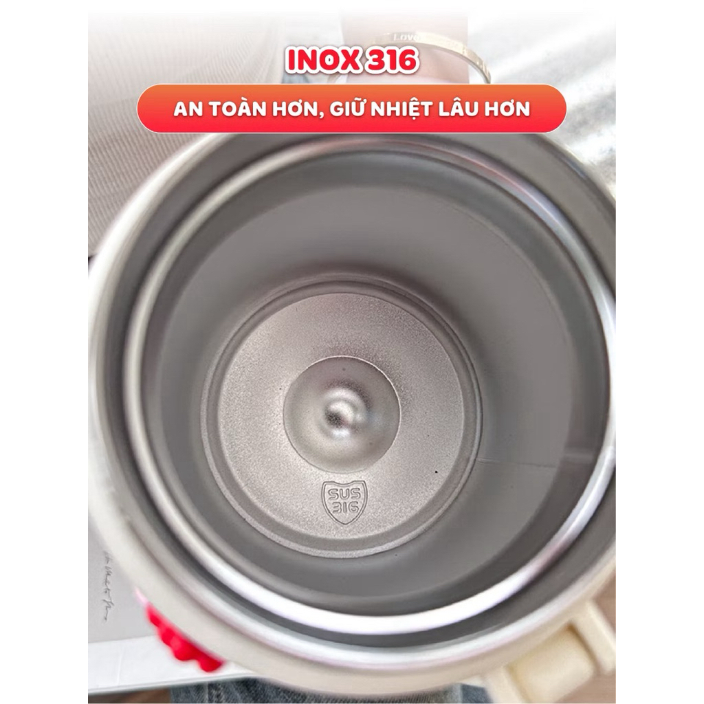 Bình Nước Giữ Nhiệt PinkCup Họa Tiết Dễ Thương 1000ML Cho Bé Trai, Bé Gái Giữ Nhiệt Nóng Lạnh 12H Không Gỉ Inox 316 PC50 | BigBuy360 - bigbuy360.vn