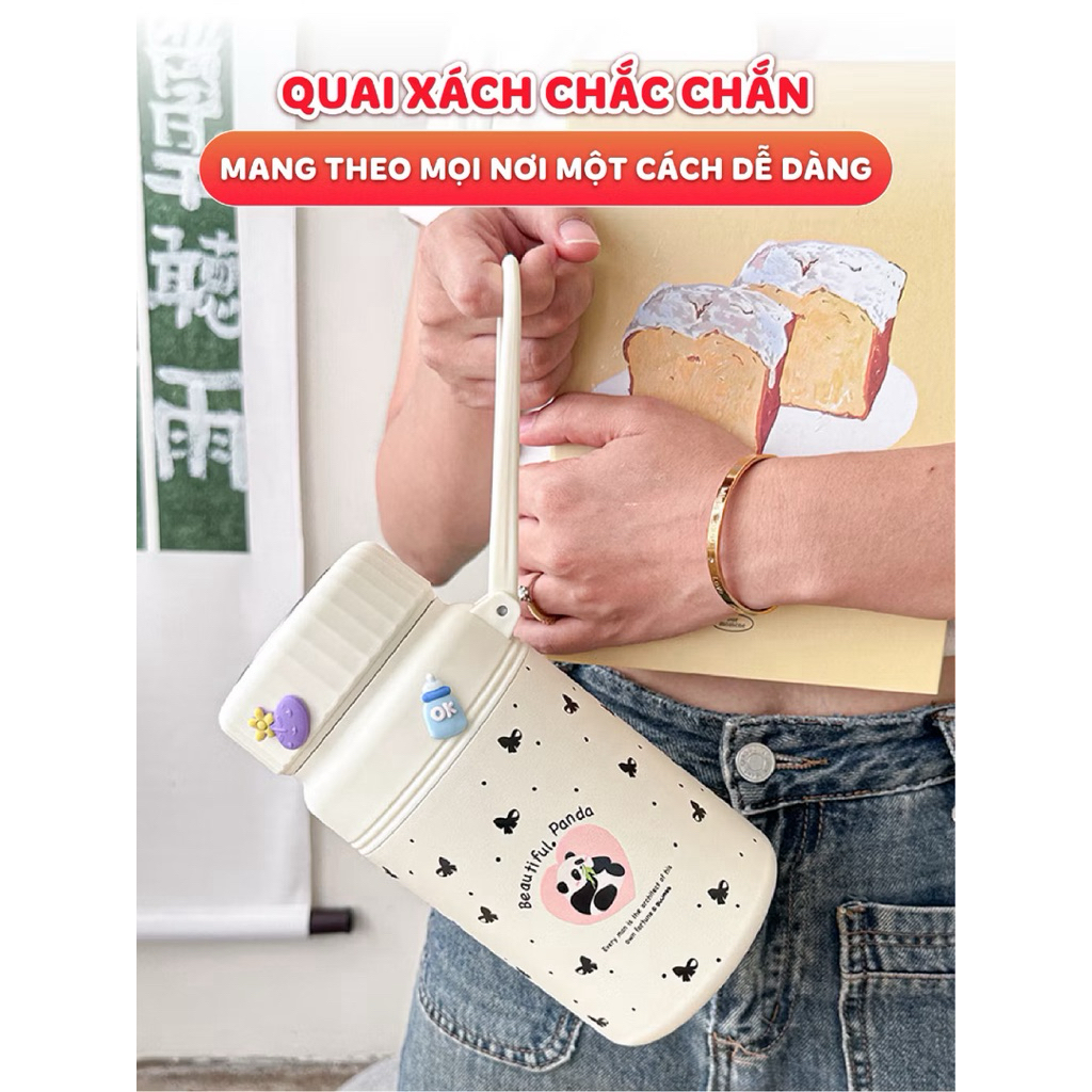 Bình Nước Giữ Nhiệt PinkCup Họa Tiết Dễ Thương 1000ML Cho Bé Trai, Bé Gái Giữ Nhiệt Nóng Lạnh 12H Không Gỉ Inox 316 PC50 | BigBuy360 - bigbuy360.vn