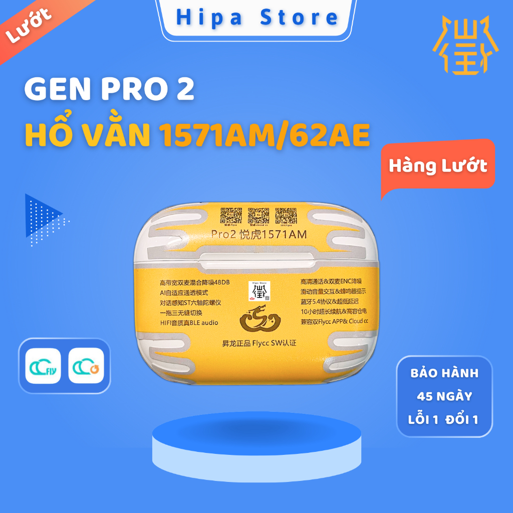 [ Hàng Lướt ] Tai Nghe Hổ Vằn Pro 2 1571AM/1562AE, Chống Ồn ANC 48DB - Nhận Biết Cuộc Hội Thoại | Hi