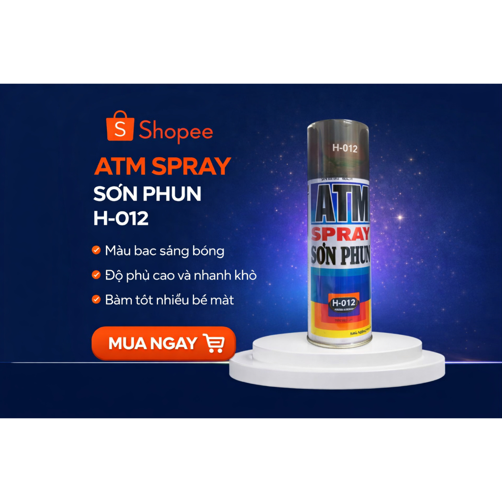 Sơn Xịt ATM H012 Màu Honda Dream – Lên Màu Chuẩn, Nhanh Khô