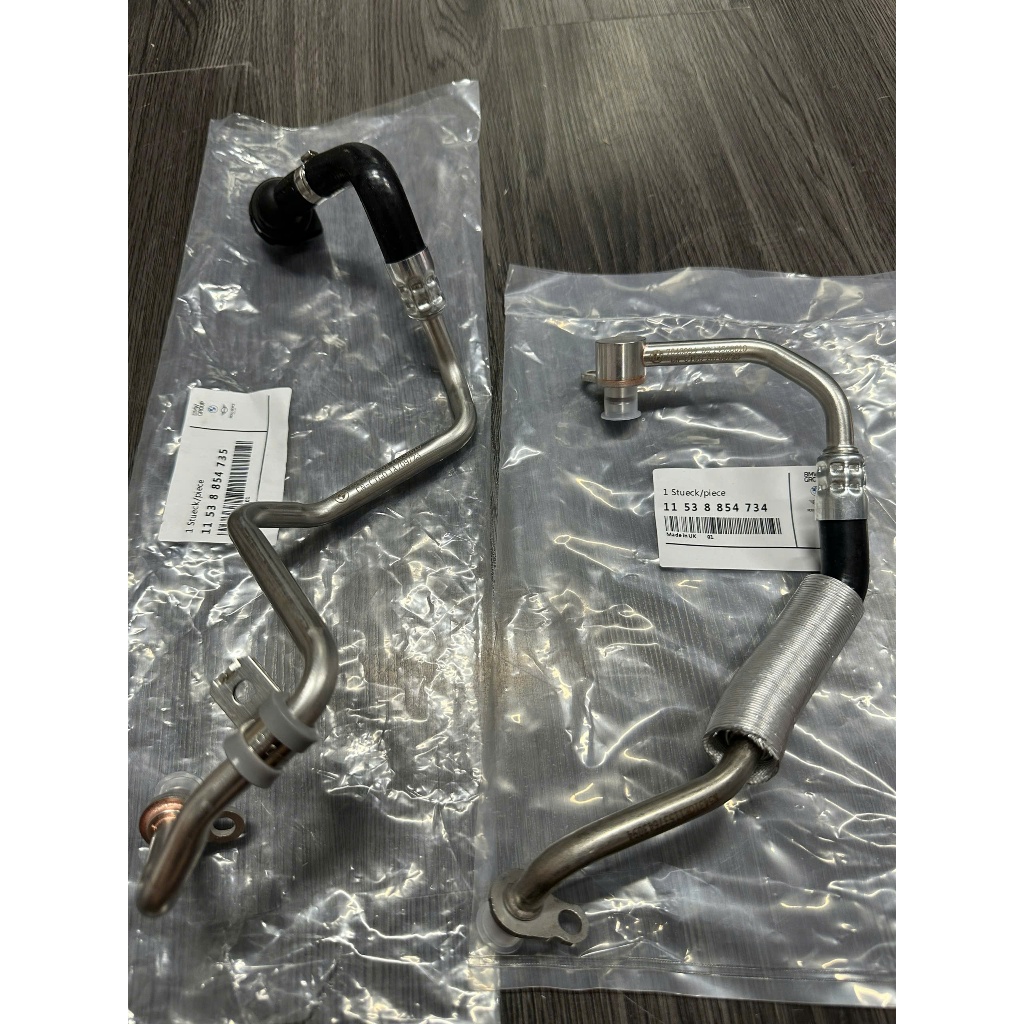 Ống nước vào và hồi turbo chính hãng BMW G30 G20 G01 G02 F34 G11 máy B48 Mã 11538854734 - 1153885473
