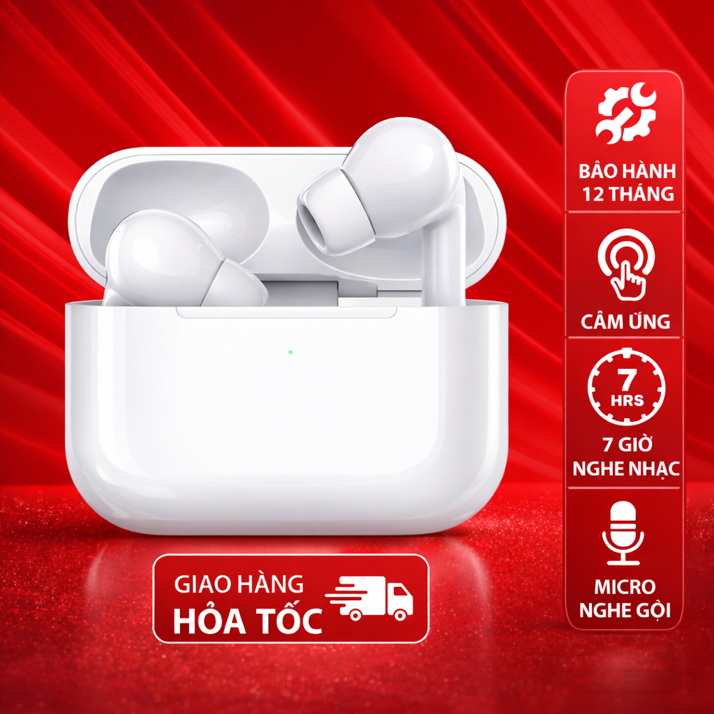 Tai Nghe Bluetooth Không Dây AT5 Pro v5.3 Chạm Cảm Ứng, Âm Thanh Hay Có Mic