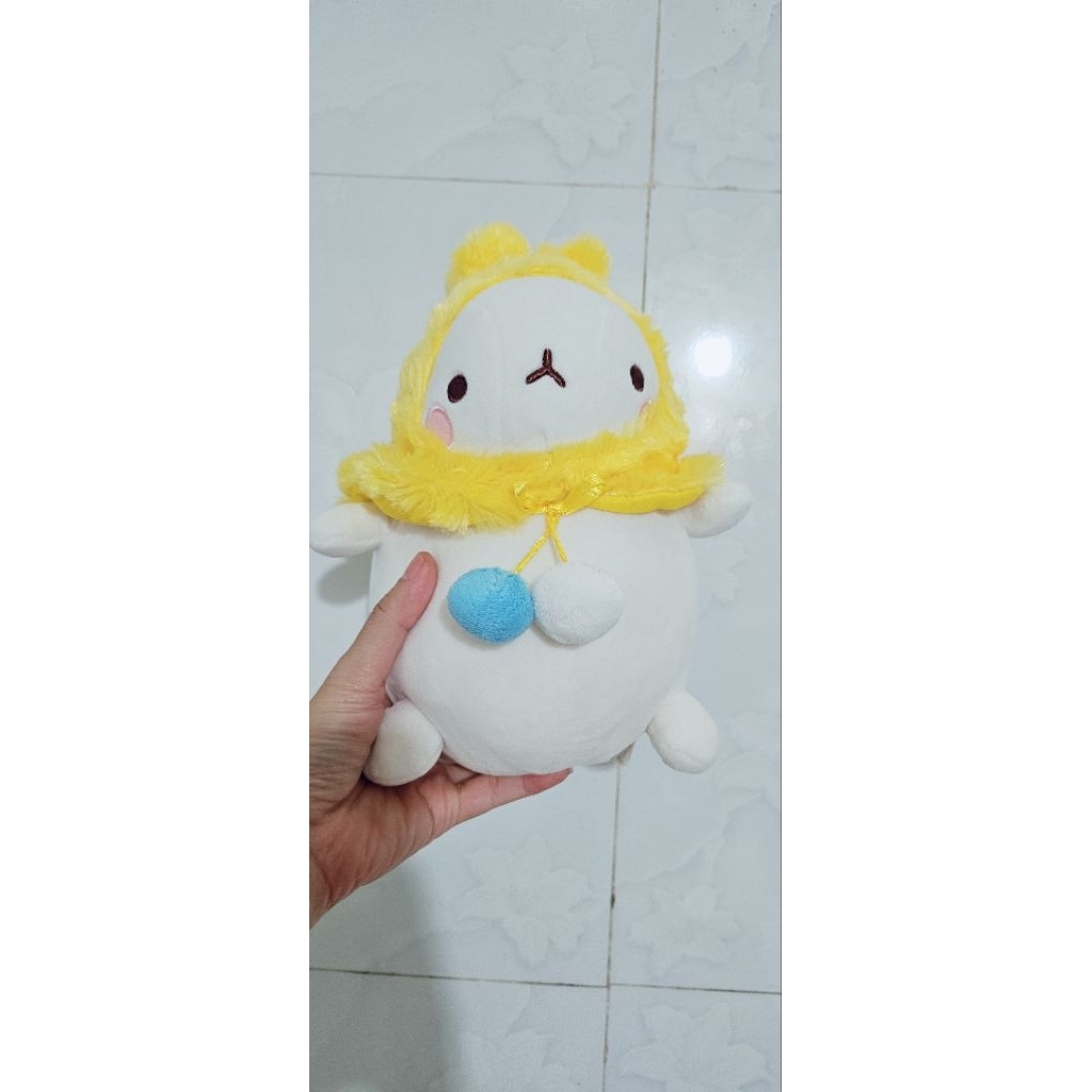 Thú nhồi bông/ Gấu bông Thỏ Molang Hạnh phúc ôm gà dễ thương - Hàng chính hãng Molang 🐰