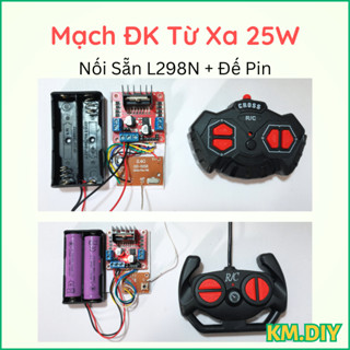 Mạch ĐK Từ Xa 25W Nối Sẵn L298N 4 Kênh Cho Xe Đồ Chơi và Mô Hình Robot - Linh Kiện STEM, DIY
