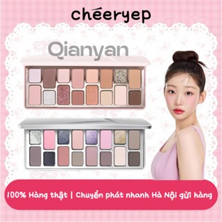 QianYan Bảng Phấn Mắt Qianyan Cheeryep Natural Color Starring 16 Ô, Tone Màu Đa Dạng Có Nhũ Lì Lấp L