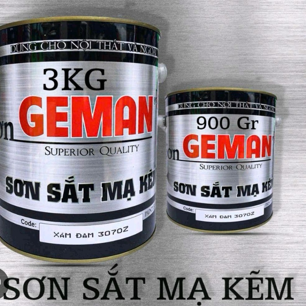 3Kg, Sơn phủ GEMAN cho sắt mạ kẽm, Inox, sắt, nhựa, gỗ, kiếng