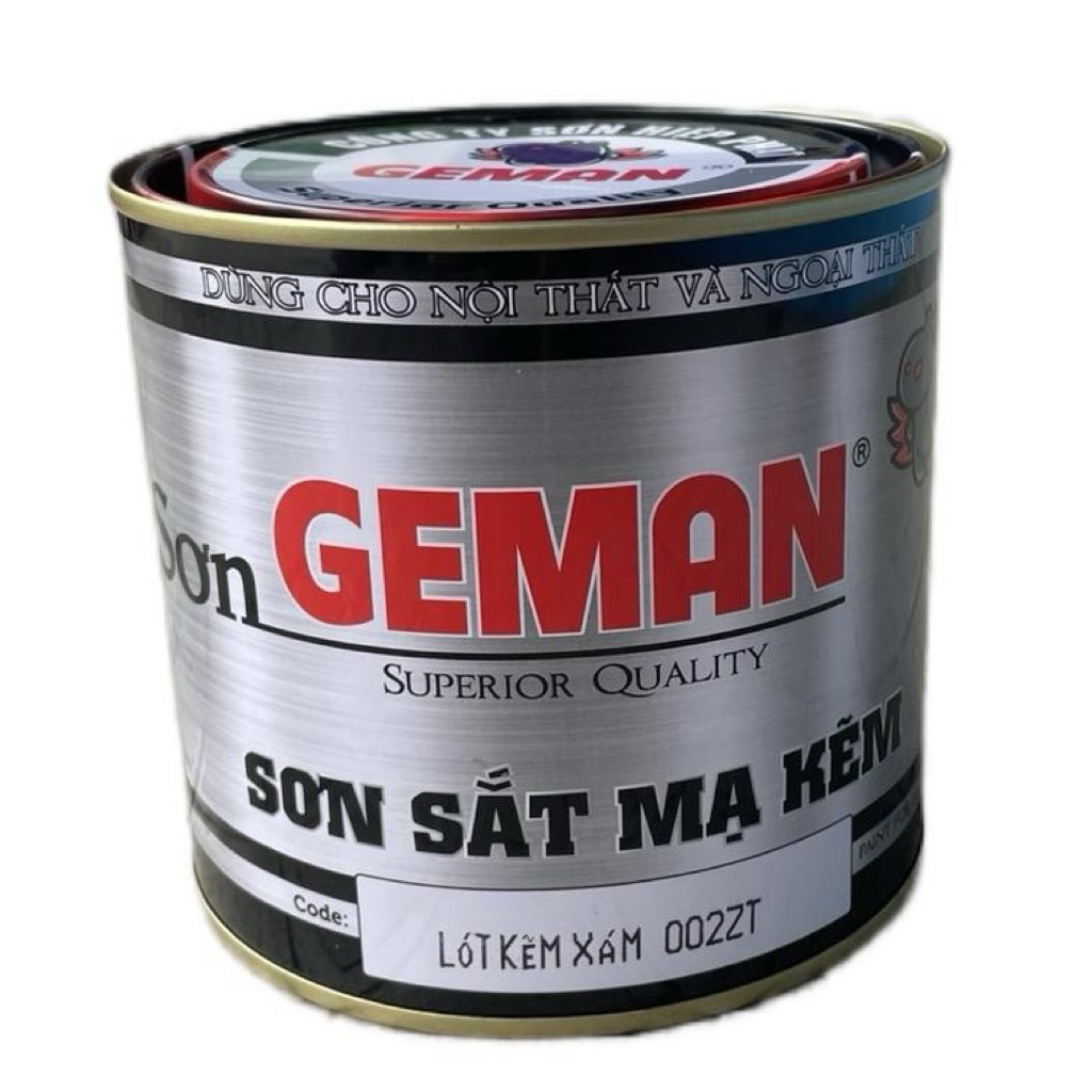 900gram, sơn lót chống rỉ sắt mạ kẽm GEMAN, dùng cho cả nội thất và ngoại thất