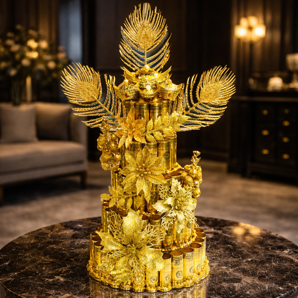 Tháp Tiền Đô Chưng Bàn Thờ Thần Tài  Chiêu Tài Lộc May Mắn