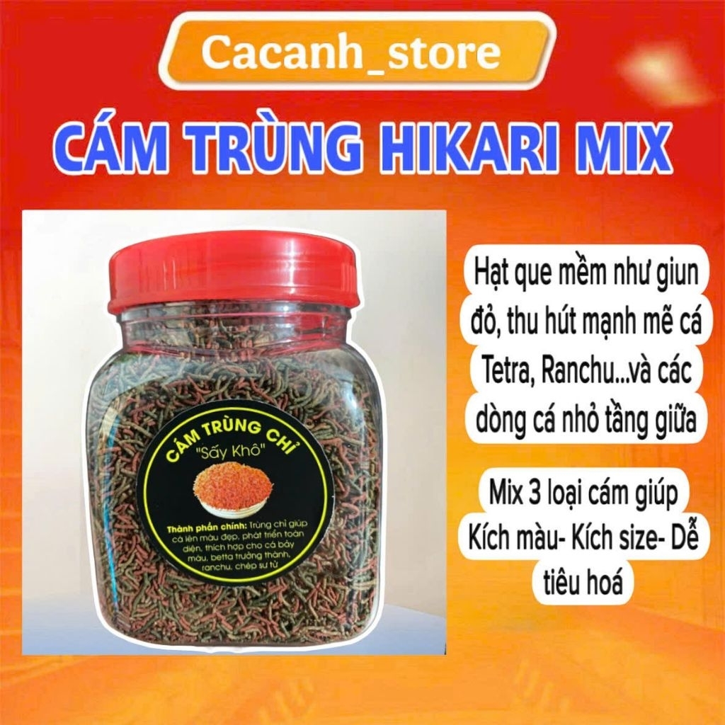 Cám Trùng Chỉ HIKARI Mix độ đạm cao, kích size, tăng màu sắc chuyên sâu cho cá cảnh.