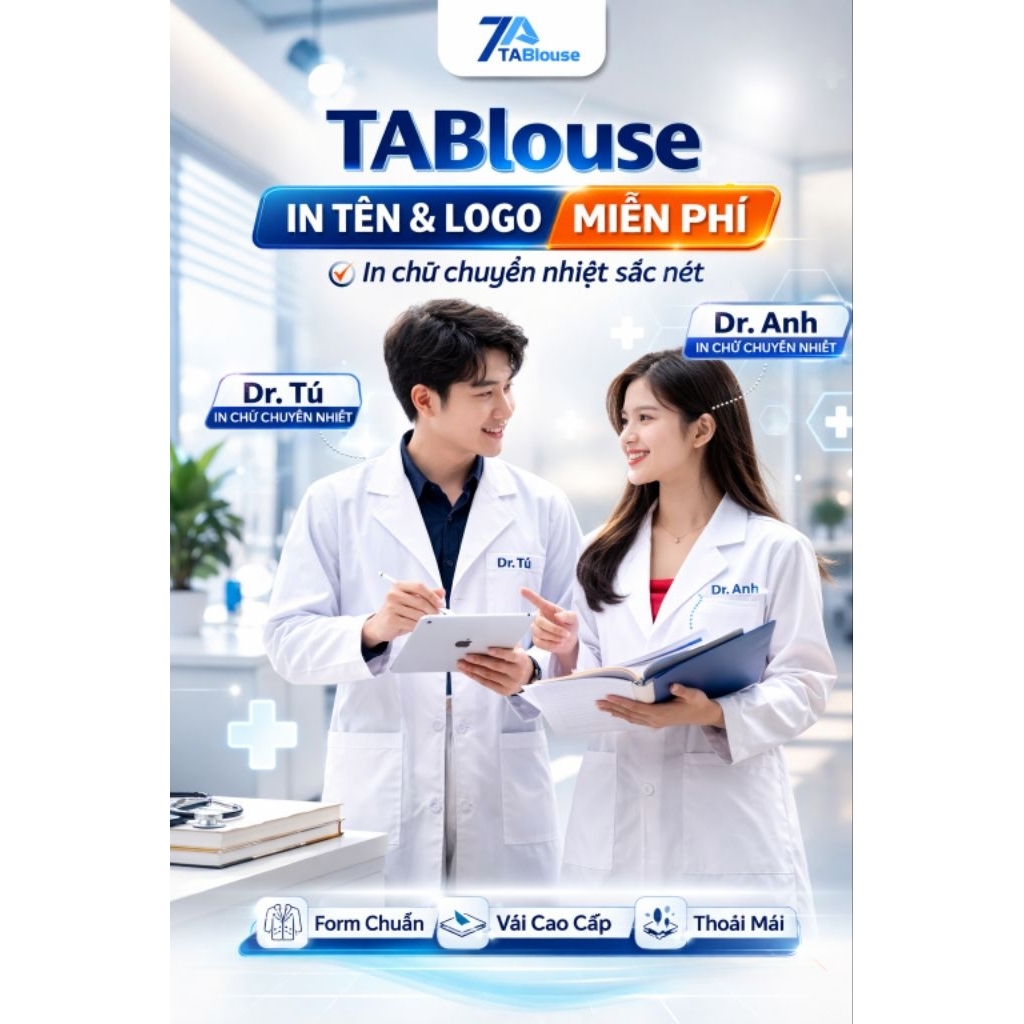 [IN TÊN + IN LOGO MIỄN PHÍ] Áo Blouse Nam Nữ Cao Cấp Premium  – Màu Trắng Ivory – Tặng Kèm Túi Canva