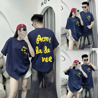 Áo Thun Đôi Nam Nữ Màu Xanh Tối Kiểu Dáng Oversize Phong Cách Thời Trang Mùa Hè- Phông ADV