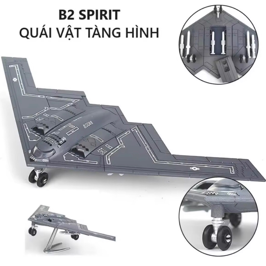 Mô hình lắp ráp Xuja tỷ lệ 1:200 - máy bay ném bom tàng hình B2 Spirit