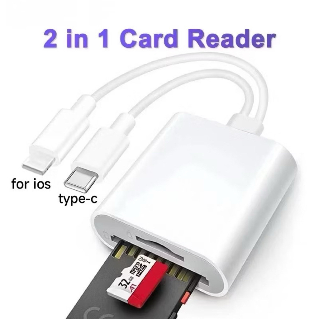 Đầu Đọc Thẻ Nhớ sd tf 2 Trong 1 Cho xiaomi realme ios 17 16 15 14 13 android