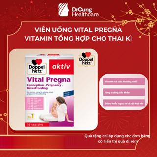 [QUÀ TẶNG] Vital Pregna - Vitamin Tổng Hợp Cho Bà Bầu, DHA Bầu, Acid Folic, Sắt (30v)