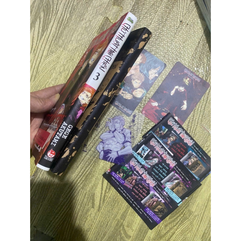 Set 2q vở truyen.tranh Chú thuật hồi chiến tập 3 (thường+limited) JJK Jujutsu Kaisen