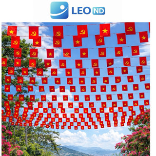 Cờ dây vải in Sao, Sao Đảng, 1 dây dài 10m, gồm 20 lá cờ – Cờ Trang Trí Sự Kiện | Chuẩn Hàng Chất