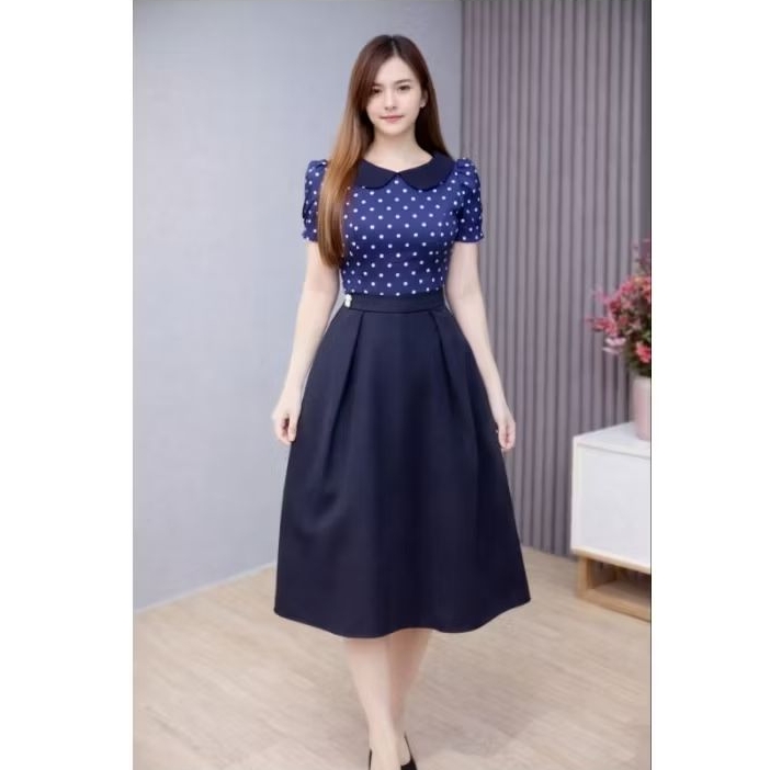 Đầm chấm bi Linh Chi House