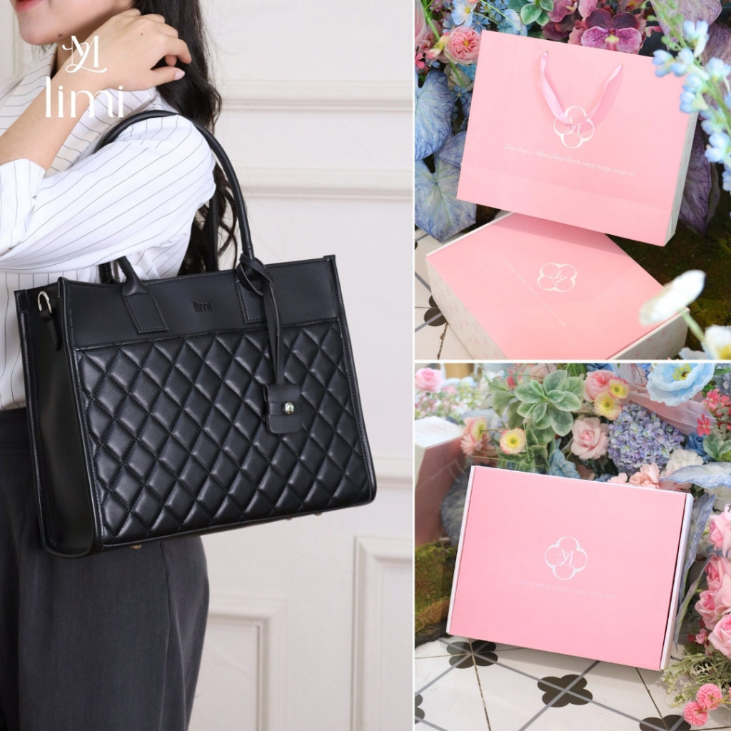 Túi Công Sở LIMI (7 màu) Ngăn Laptop Riêng Tote Da Nữ Đựng Lap 15 inch Đi Làm Đi Dạy (LILY) | BigBuy360 - bigbuy360.vn