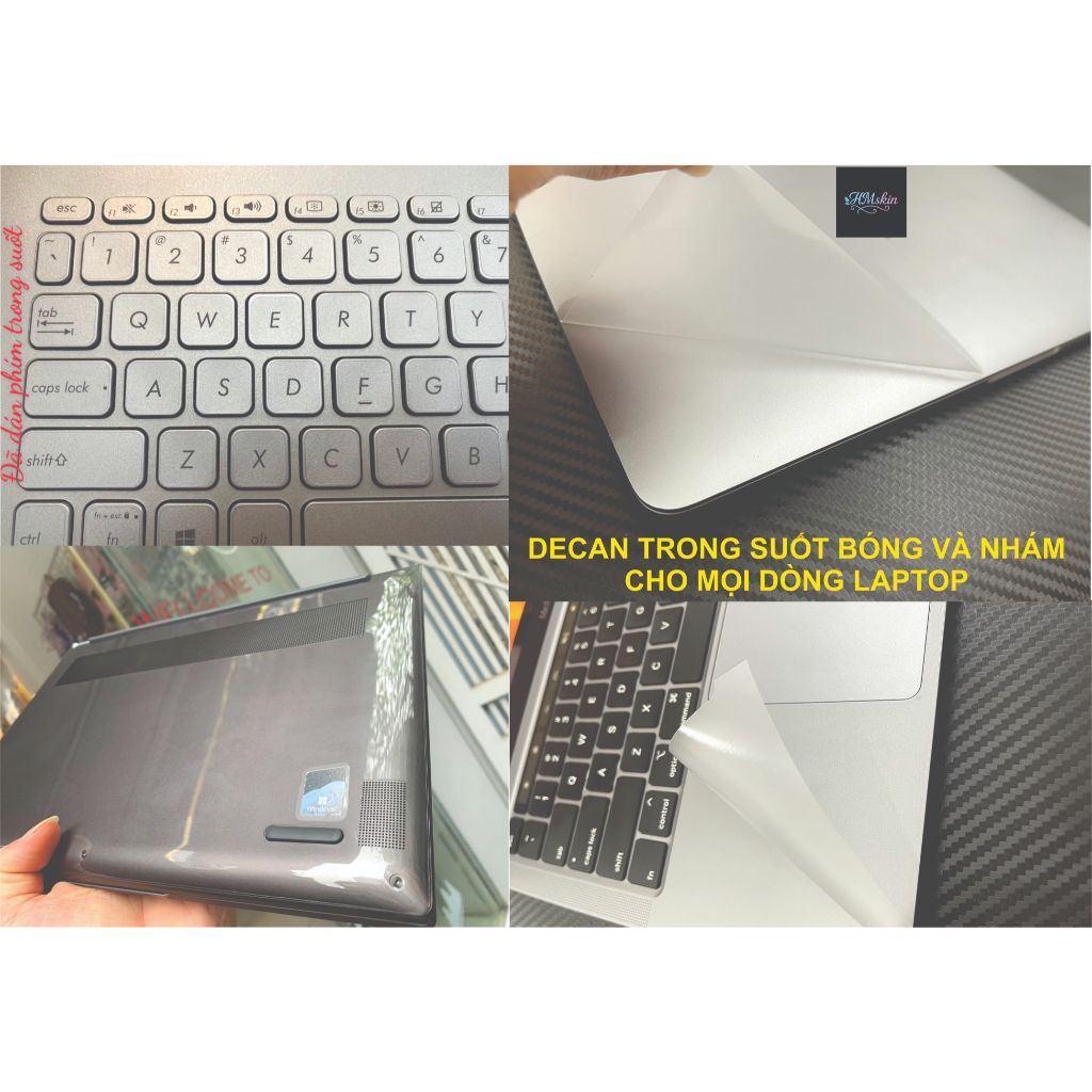 Decal Skin Trong Suốt PPF Cho Laptop (ib Mã Máy) Bóng & Nhám – Dán Bảo Vệ Laptop Dell HP Lenovo Mac 