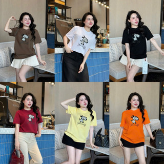 Áo Thun Cotton In Hình Ngựa Chữ,Dáng Vừa Phom Babyteen Freesize Dưới 57kg, Huyền Thanh Shop