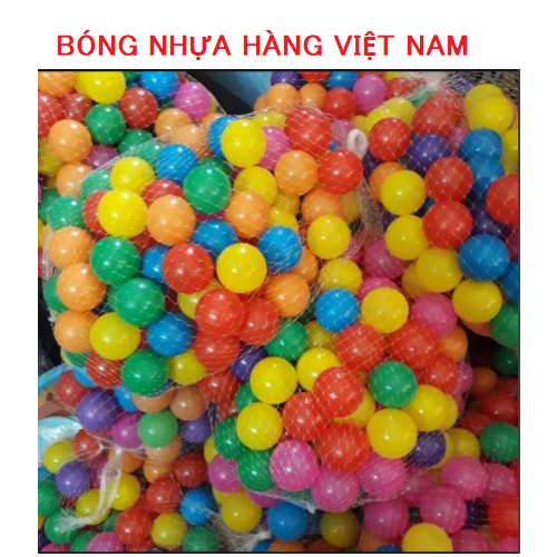 Combo 250/500 bóng nhựa cho bé hàng nhựa VN dùng cho nhà banh ( Kích thước bóng : 5.5cm , 8cm và 10c