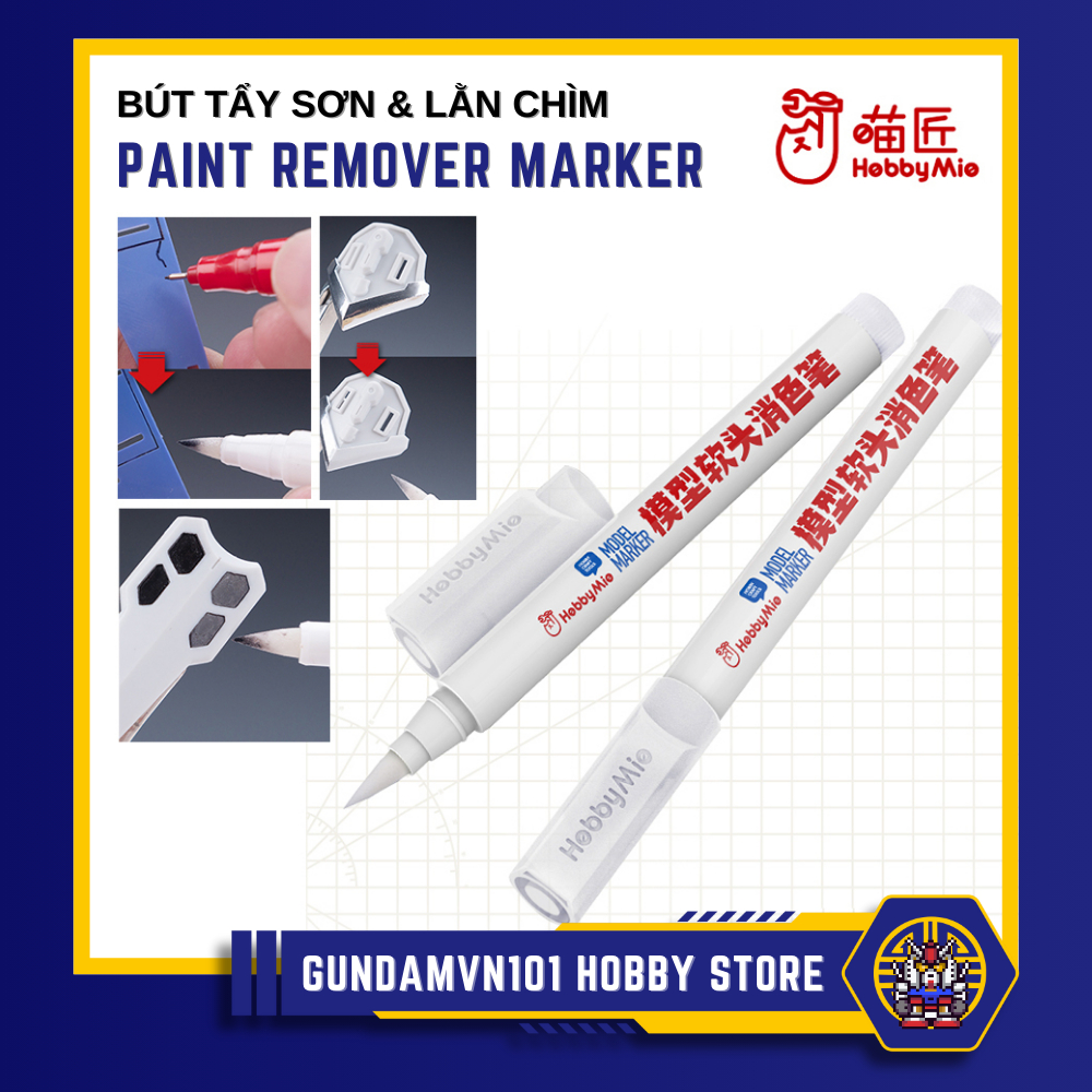 BÚT HOBBY MIO PAINT REMOVER MARKER TẨY SƠN & LINER LẰN CHÌM - eraser pen xóa lem màu kẻ line mô hình
