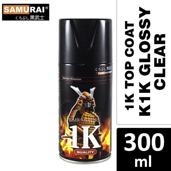 Sơn xịt phủ bóng (màu trong) k1k samurai 300ml chính hãng Bảo Vệ và Tăng Sắc Nét