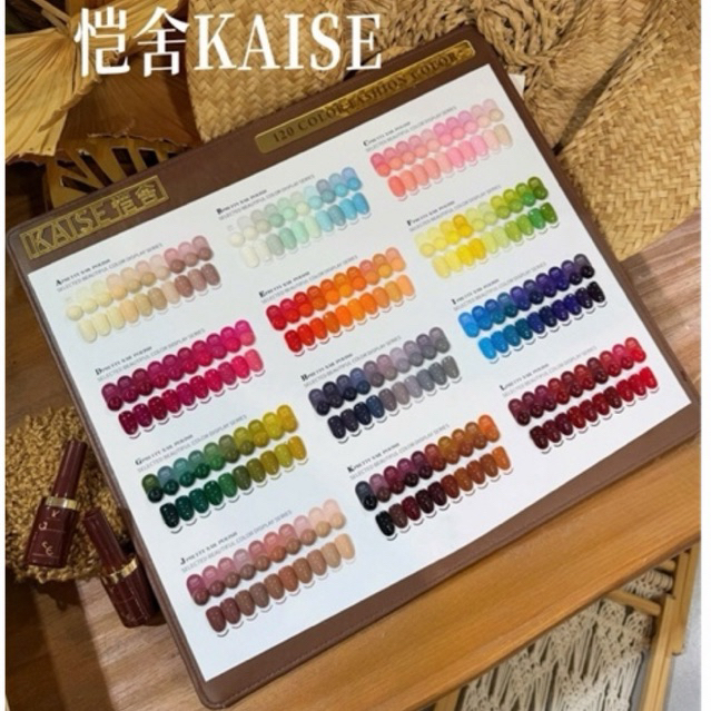 Set sơn gel 96 - 120 màu kaise chính hãng sang trọng cao cấp tặng kèm bảng màu kemnail215