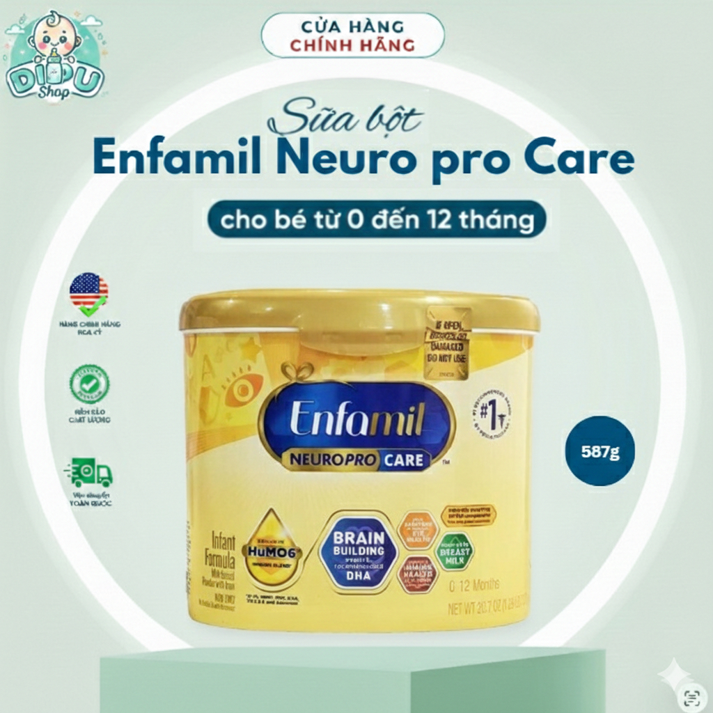 [DATE 2027] 1 HỘP LẺ Sữa Enfamil neuro pro care mỹ 587G