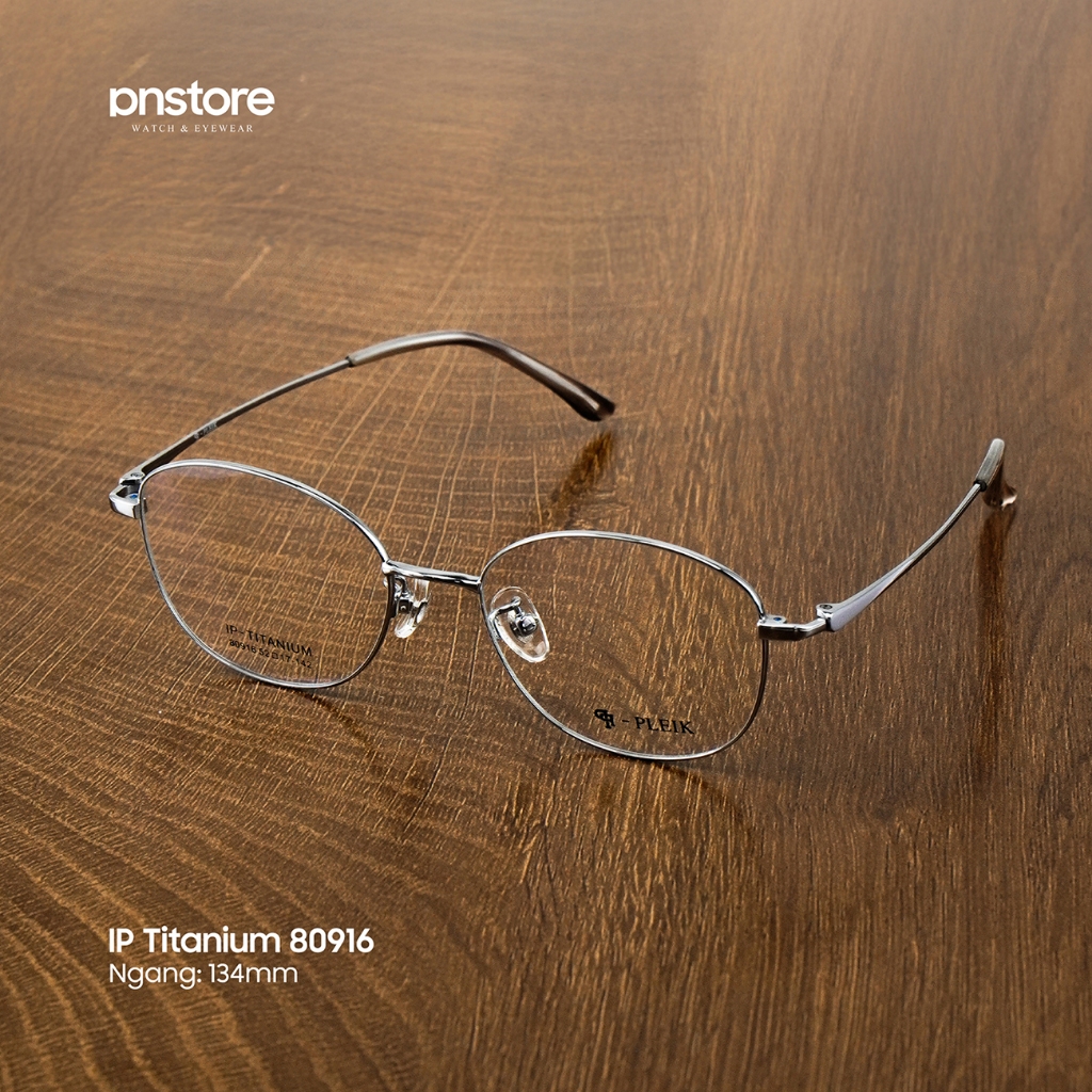Gọng kính mèo Chính hãng IP Titanium PLEIK 80916 nữ, mạ tĩnh điện, cực nhẹ, chống bong tróc, bay màu