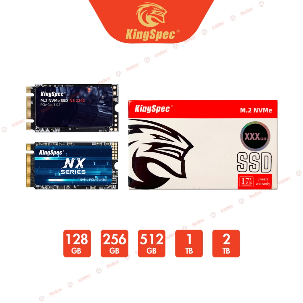 Ổ cứng SSD KingSpec M2 2242 NVMe Gen3x4 / Gen3x2 PCIe 3.0 Gen3 [ NE NXM - Series 2242 ] - Hàng Chính