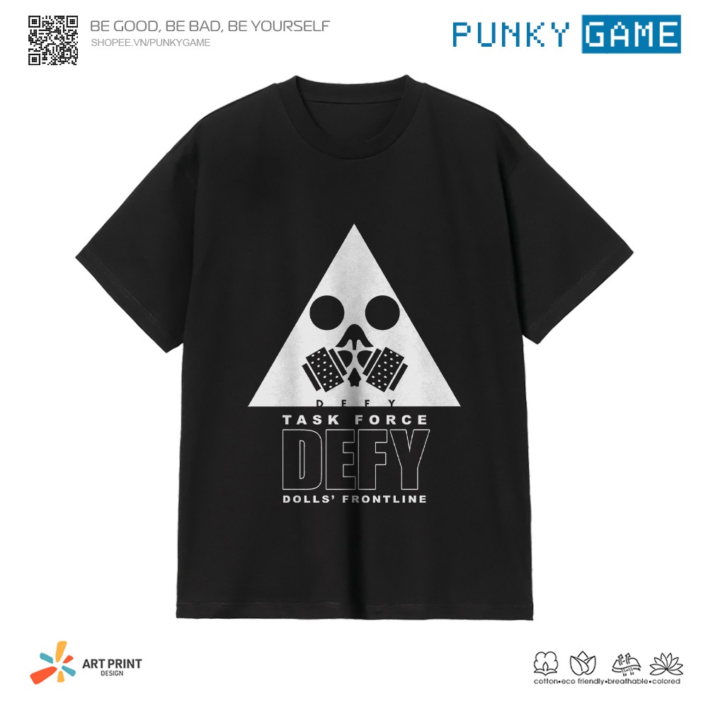 Áo thun Unisex Girls' Frontline Task Force - DEFY Cotton 100% ngắn tay