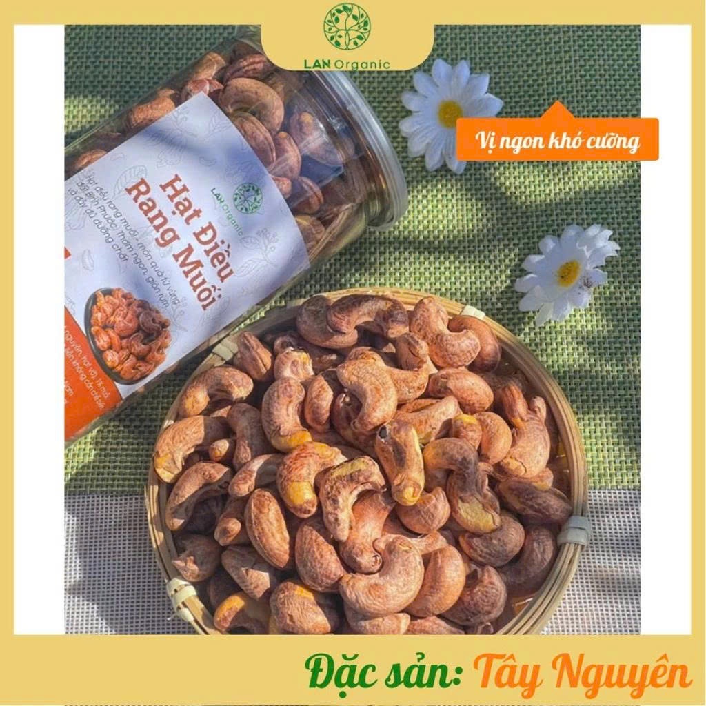 Hạt điều rang muối Bình Phước nguyên hạt, Đồ Ăn Vặt Ngon Healthy Nalee Organic ( Lan Organic)