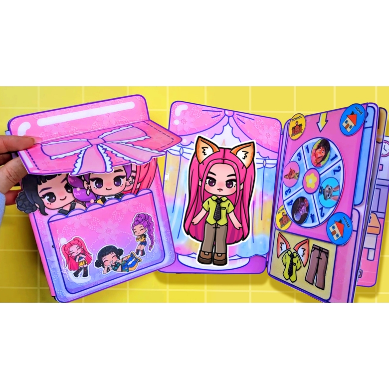 Bộ Đồ Chơi Bóc Dán Hunters kết Hợp Zootopia Siêu Đáng Yêu - Kpop Demon Hunters x Zootopia 2 Game Book