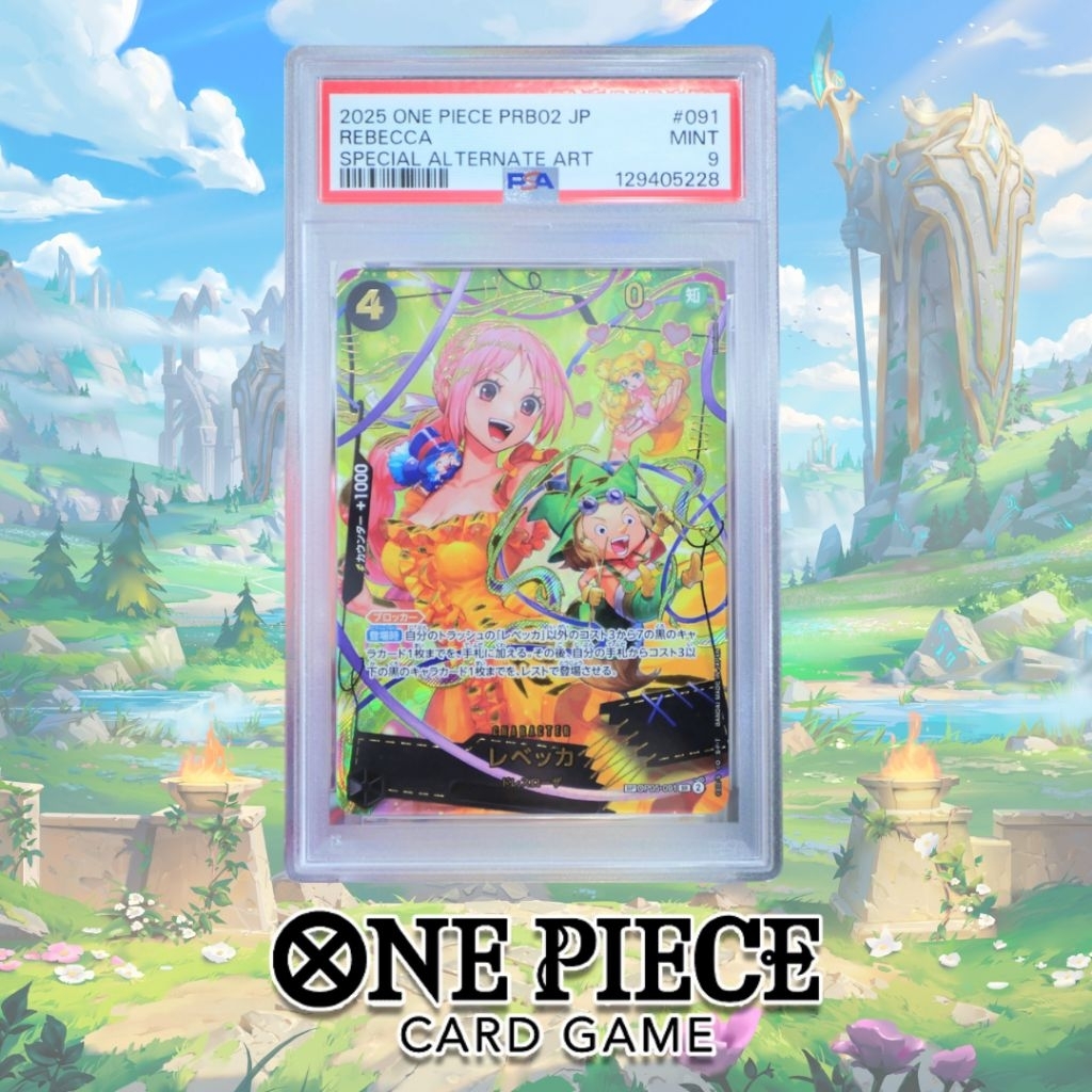 🃏Slap PSA Grading 9 thẻ bài One Piece chính hãng Rebecca SP OP05-091 - Có vết xước nhỏ mặt lưng.