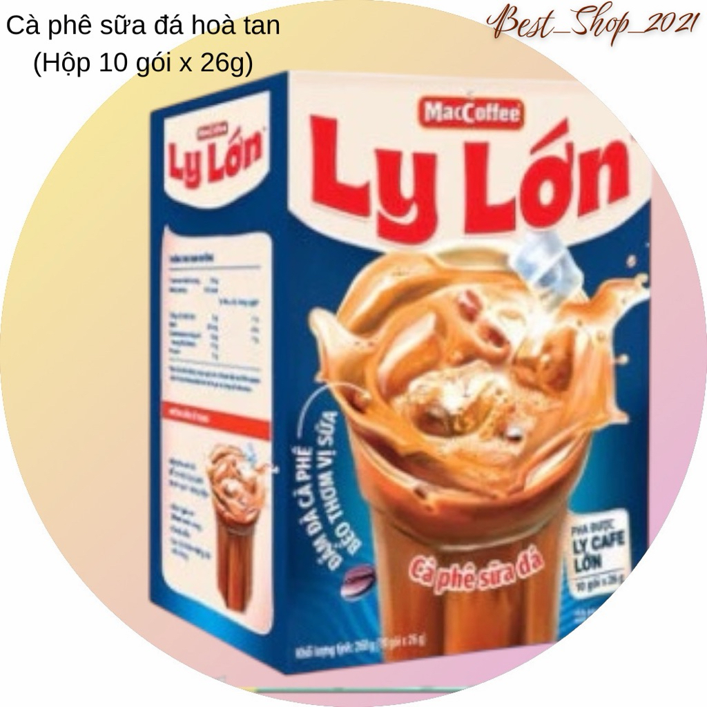 Cà phê sữa đá Ly Lớn MacCoffee (10 gói x 26G)